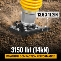 Honda GXR120 Tamping Rammer with Wheel Kit, 3150 lb Impact Force Jumping Jack Tamper Compactor for Soil, Gravel, Backfill and Foundation, TR75H