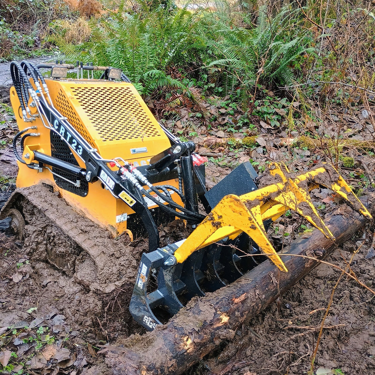 42" Mini Skid Steer Skeleton Grapple Attachment, 24" Arm Opening, 2000 lb Weight Capacity