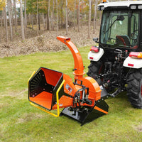 6" 3 Point Hydraulic Feeding PTO Wood Chipper for 20-50HP Tractor, WC68H