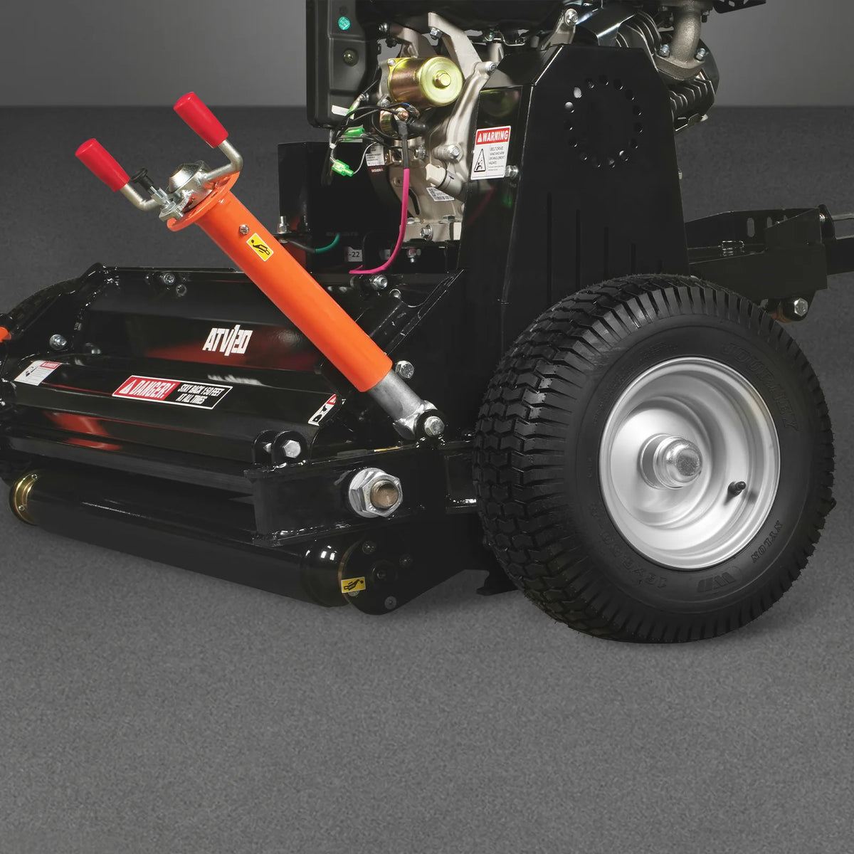 MechMaxx 48" Tow-Behind ATV Offset Flail Mower,  15HP 459cc E-start Gas Engine Powered; Adjustable Mowing Height,  ATV120