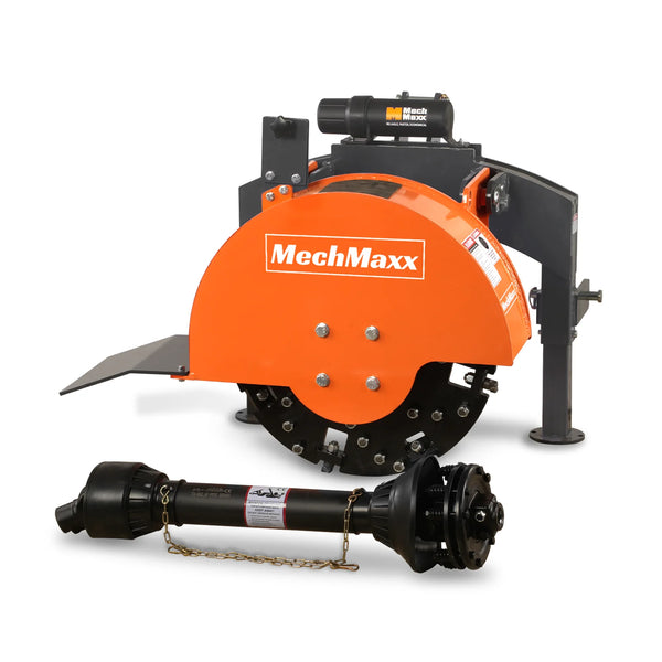 3-Point PTO Stump Grinder with 34 Carbide Teeth (PTO Shaft Included with Slip Clutch),  for 15-45HP Tractor,  SG24