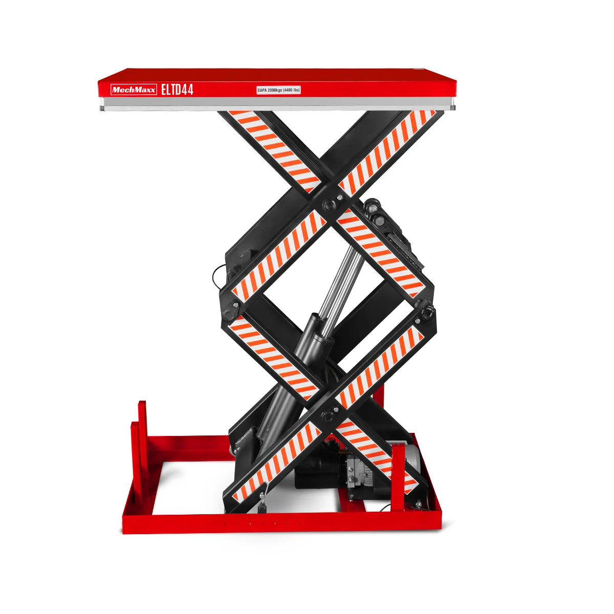 4400lbs Capacity Stationary Electric Hydraulic Double Scissor Lift Table,  51.2" x 33.5" Platform,  70.1" Lift Height,  UL Certified Motor,  ELTD44