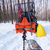 8800lbs 3-Point Hitch Forestry Log Skidding Winch,  200ft Cable Length,  25-60 HP Tractor,  Category 1 Hookup,  FW8800