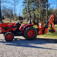 8' Tractor Backhoe Attachment with Mechanical Thumb,  15" Bucket,  ISO/SAE Switchable Controls,  Self-Contained Hydraulic System,  3 Point Hitch Cat.1 & 2,  20-100 HP,  BH760M