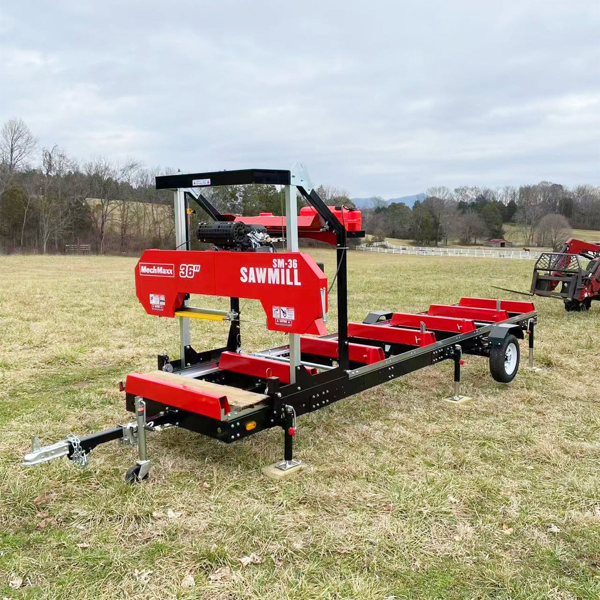 36" MAX Portable Sawmill,  25HP 750cc ZONSEN V-Twin Engine,  36" Board Width, 20' Track Length, SM-36MAX