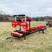 36" MAX Portable Sawmill,  25HP 750cc ZONSEN V-Twin Engine,  36" Board Width, 20' Track Length, SM-36MAX