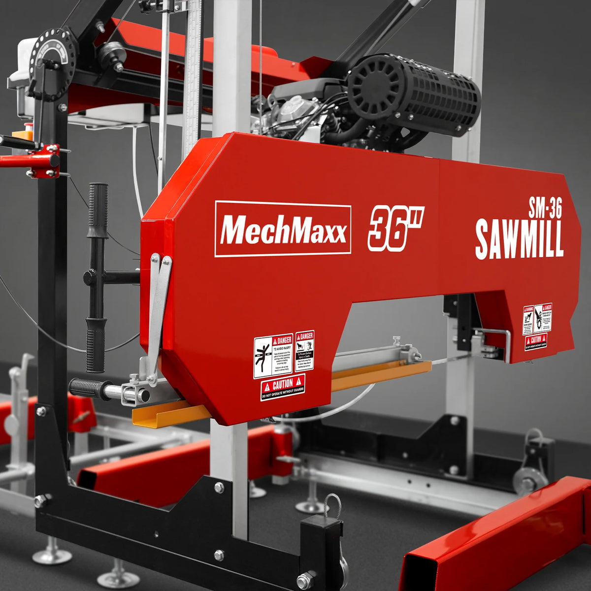 36" MAX Portable Sawmill,  25HP 750cc ZONSEN V-Twin Engine,  36" Board Width, 20' Track Length, SM-36MAX