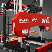 36" MAX Portable Sawmill,  25HP 750cc ZONSEN V-Twin Engine,  36" Board Width, 20' Track Length, SM-36MAX